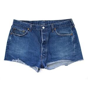 Vintage 80s Levi's 501 Reworked Cutoff Denim Shorts 37